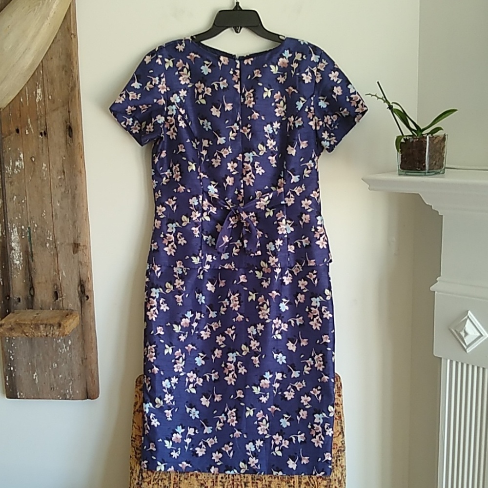 NWOT Japanese inspired blue floral dress 10